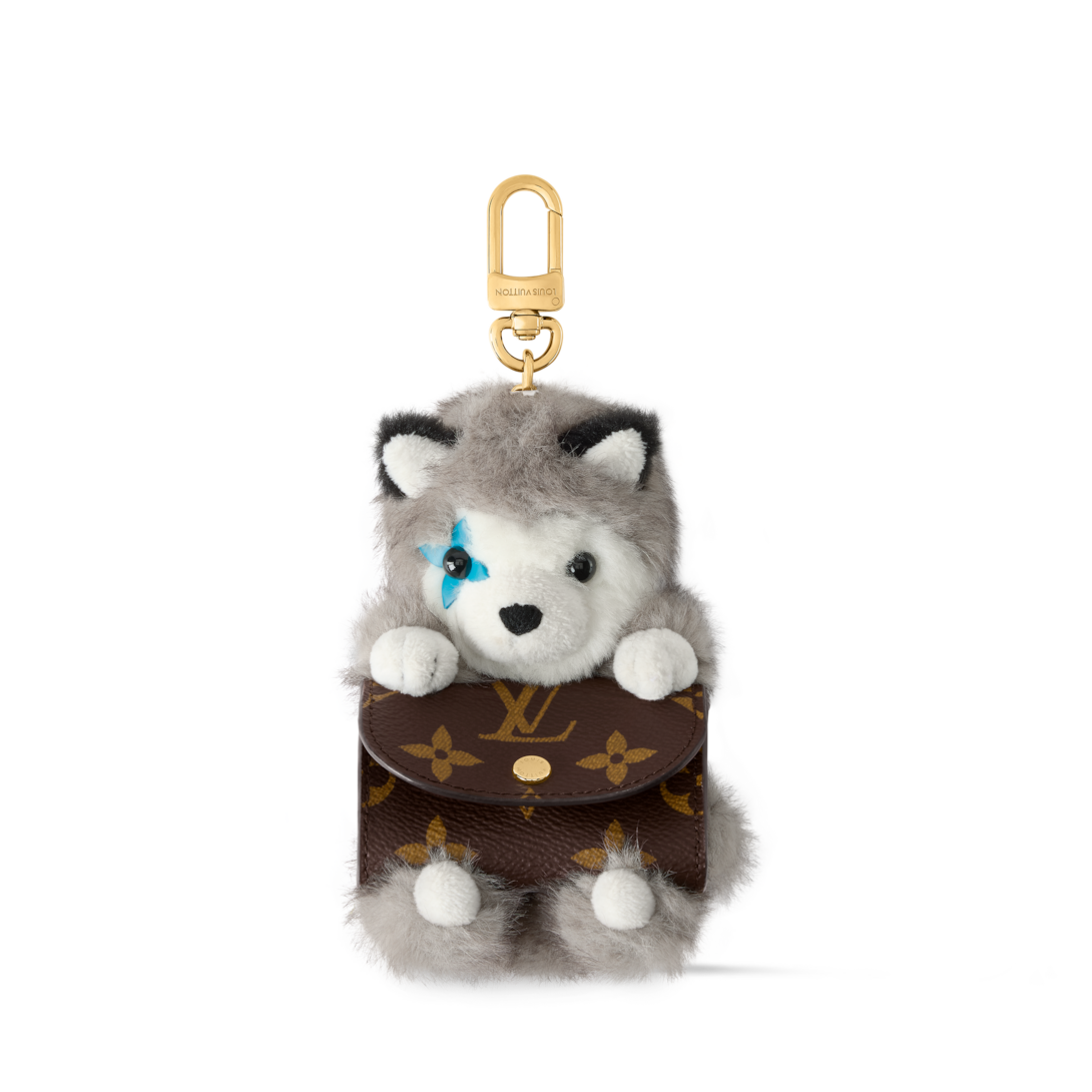 LOUIS VUITTON グレー キーホルダー LV Shadow Dragonne Key Holder And Bag Charm S00 - Accessories